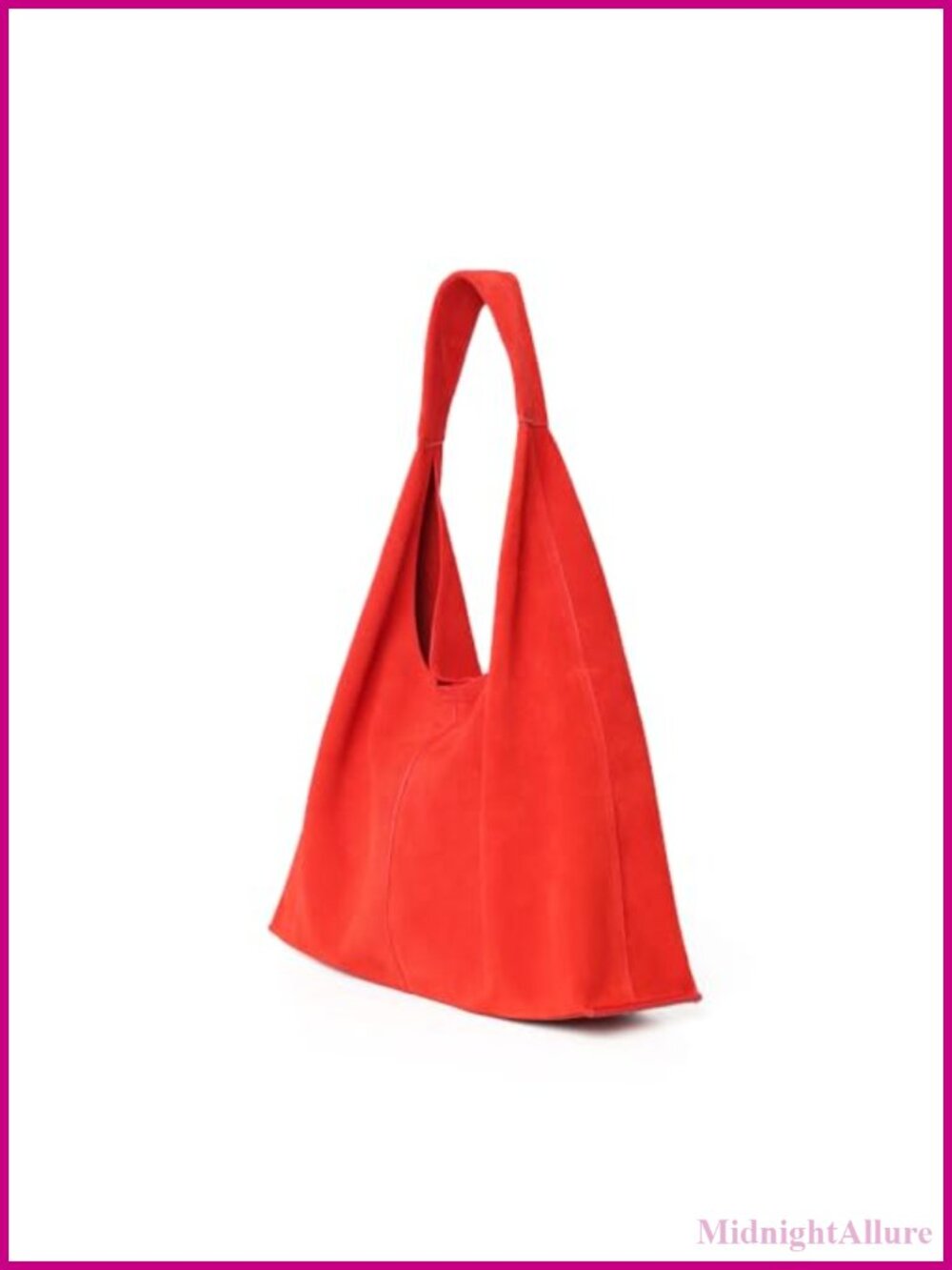 Genuine Suede Leather Hobo Bag Oversized Crescent Shoulder Tote with Zip Pouch
